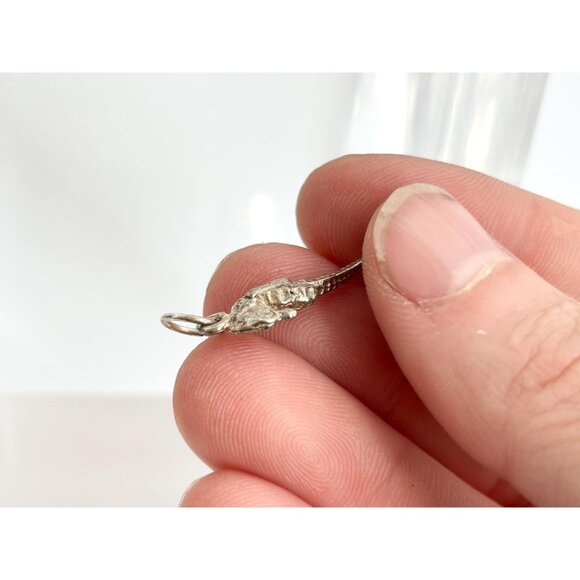 Seahorse Figural Nautical Sterling Silver 925 Vintage Pendant | Charm - Picture 7 of 10